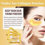 24K Gold Under Eye Collagen Patches, 30 Pairs
