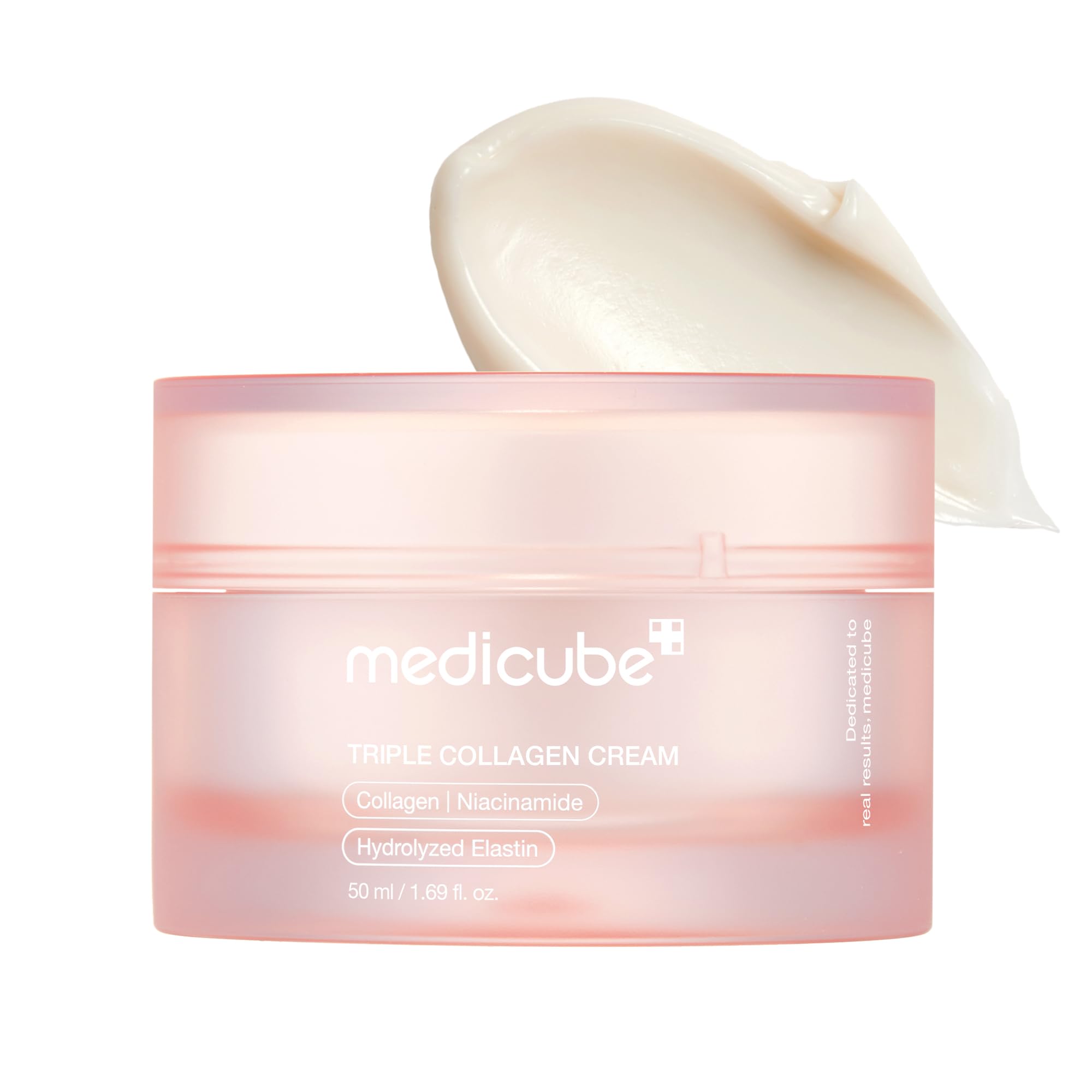 medicube Triple Collagen Cream for Hydrating & Firming | Moisturizer with Hyaluronic Acid, Premium Elastin, Shea Butter - Wrinkle Care & Boosts Elasticity, Korean Skincare, 1.69 oz