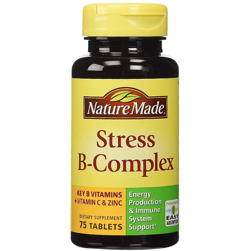 Nature Made Stress B Complex W Zinc Size 75ct (Pack of 3) 225 ct Total