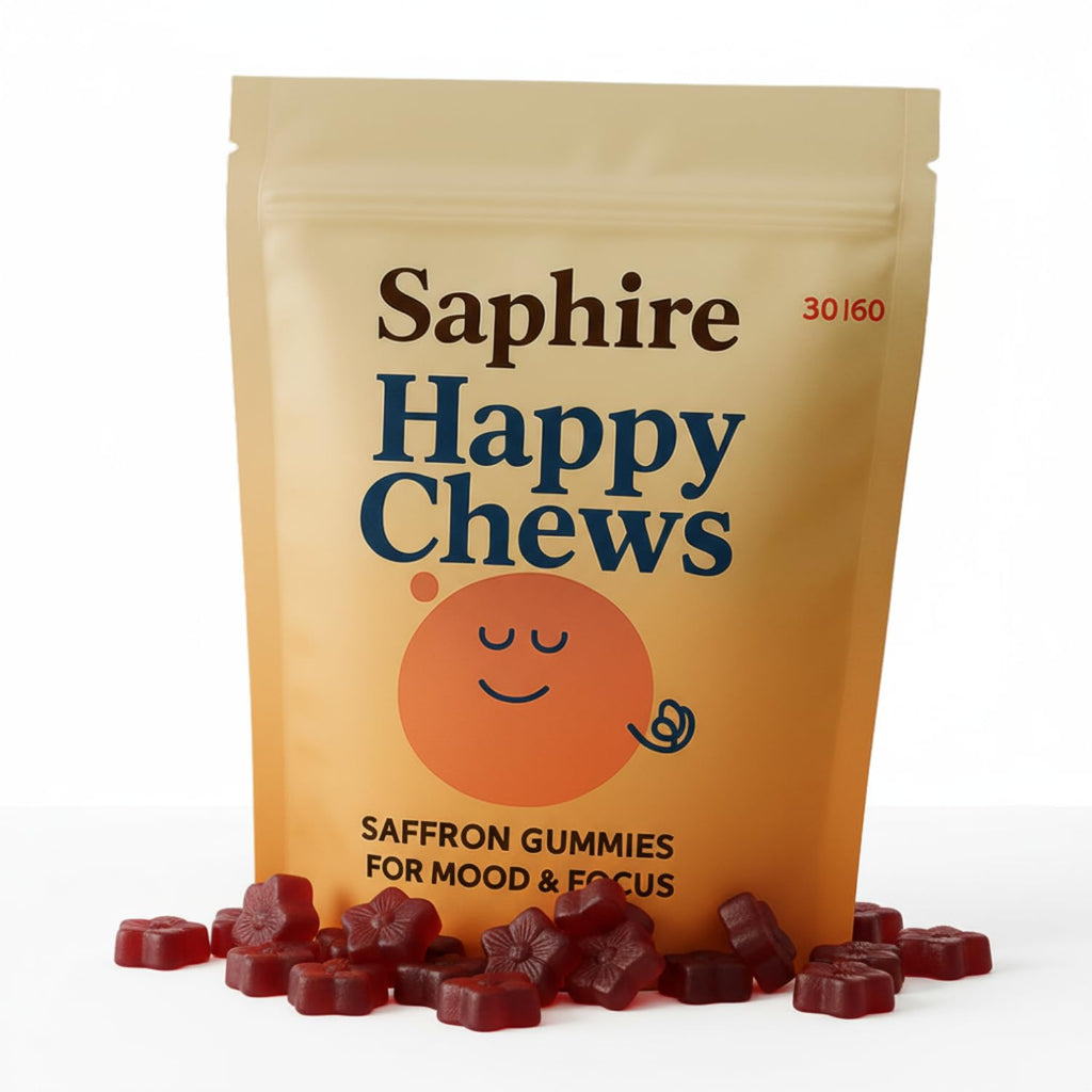 Saffron Gummies for Kids, Sugar-Free, 60 Gummies | Supports Mood, Calm & Focus, Saffron Extract, Passionflower, St. John's Wort & GABA, Sugar-Free, Gluten-Free, Vegan, Non-GMO
