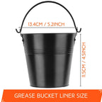 Findful 20-Pack Grease Liner and 1 Pack Black Bucket Compatible for Traeger Pro Series 575/780, 22/34 Series, Ironwood 650/885 Grills, Grill Accessories Drip Tray Liner