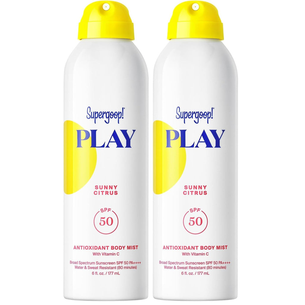 Supergoop! PLAY Antioxidant Body Mist Vitamin C -SPF 50 PA++++ Broad Spectrum Sunscreen - Body Spray - Great for Active Days