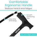 Buy now Vive Folding Cane - Foldable Walking Cane for Men, Women - Fold-up, Collapsible, Lightweight, Adjustable, Portable Hand Walking Stick - Balancing Mobility Aid - Comfortable Ergonomic Handle at indiglob india