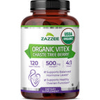 Zazzee USDA Organic Vitex Chasteberry, 120 Vegan Capsules, 4 Month Supply