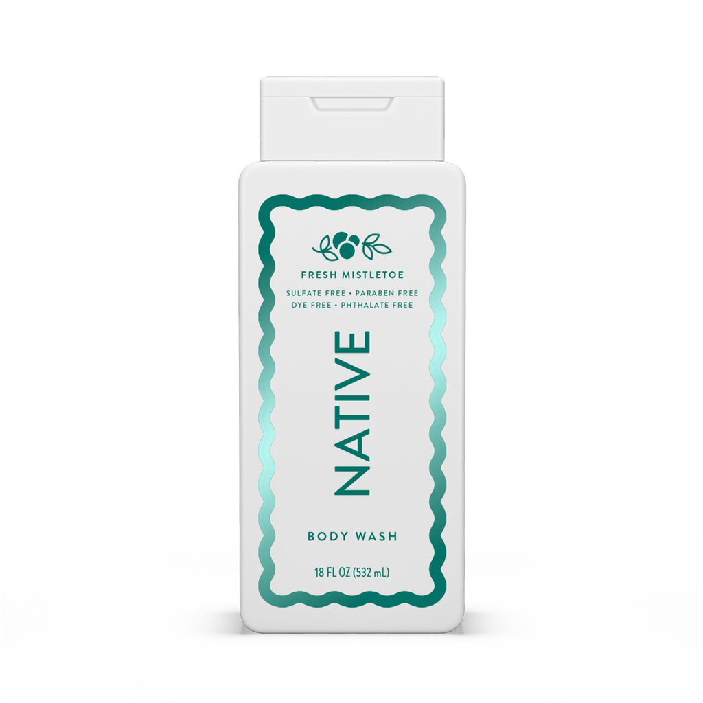 Buy now Native Body Wash, Holiday Edition, Fresh Mistletoe Scent, Contains Naturally Derived Ingredients | For Women & Men, Sulfate, Paraben, & Dye Free Leaving Skin Soft and Hydrated | 18 oz at indiglob india