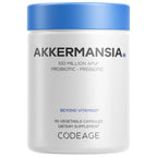 Codeage Akkermansia Muciniphila, 100M AFU, Chicory Inulin, 90 Capsules | Akkermansia muciniphila 100 million AFU with chicory inulin prebiotic. Three-month supply, 90 shelf-stable capsules.