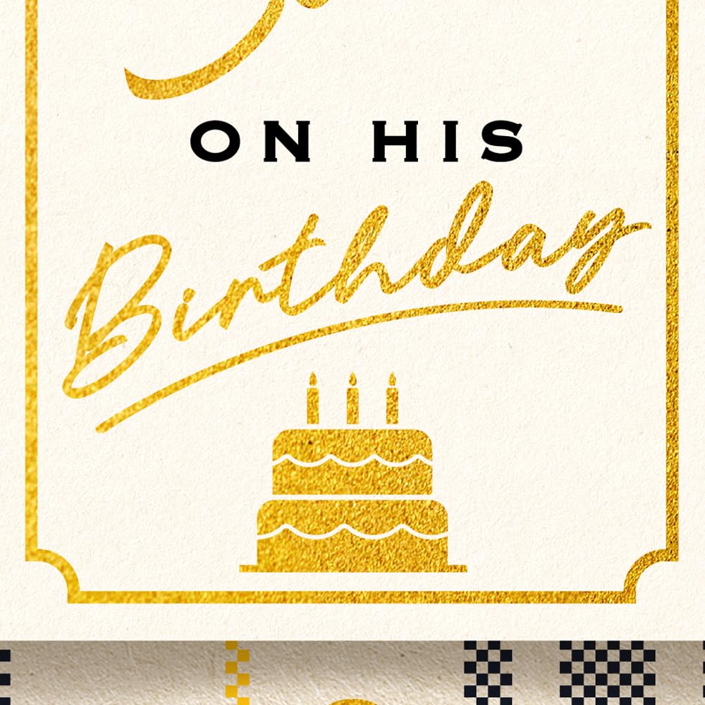 Prime Greetings Birthday Card For Son, Made in America, Packaged in Protective Mailer. Eco-Friendly, Thick Card Stock with Premium Envelope 5in x 7.75in