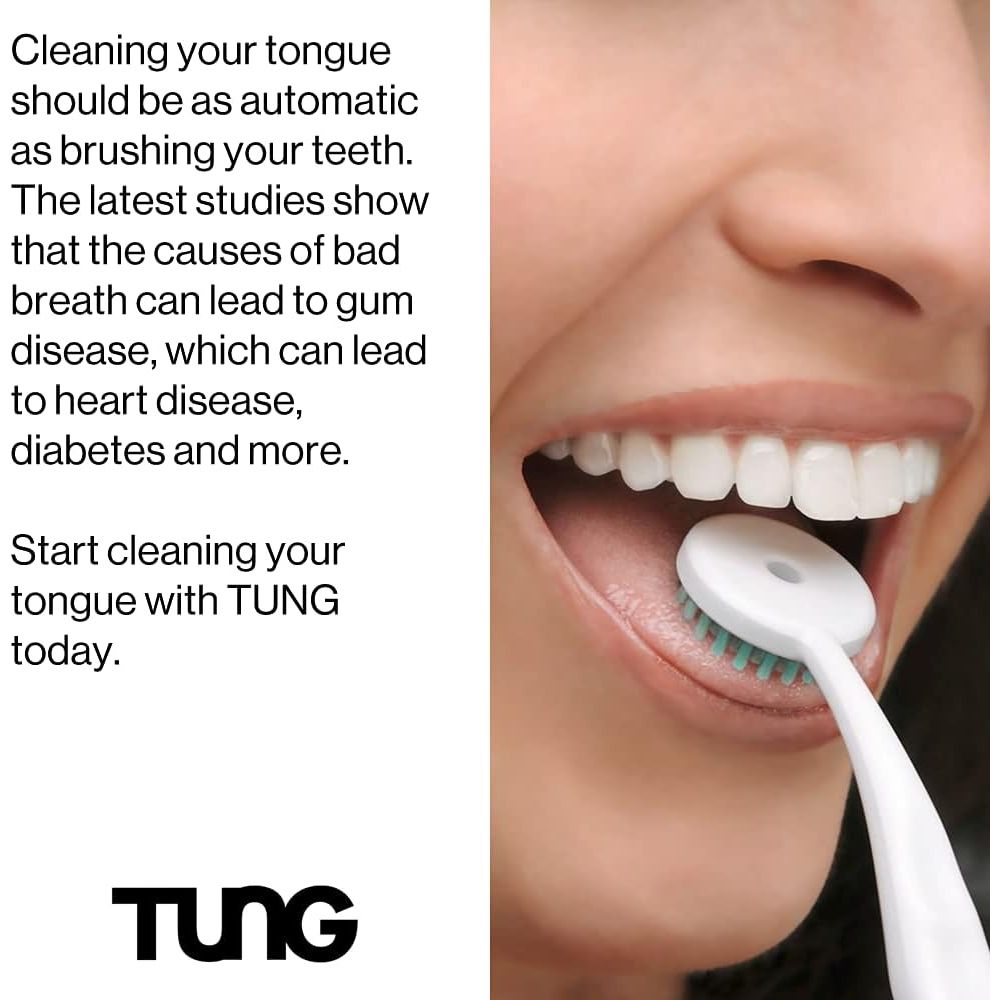 Buy now TUNG Brush Tongue Cleaner, Plastic TUNG Scraper, Tongue Cleaning to Fight Bad Breath, Halitosis Defense, USA Made, 2-Pack at indiglob india