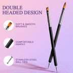 6 PCS Nail Art Brushes, Double-ended Dotting Tool with 5 Ball Sizes