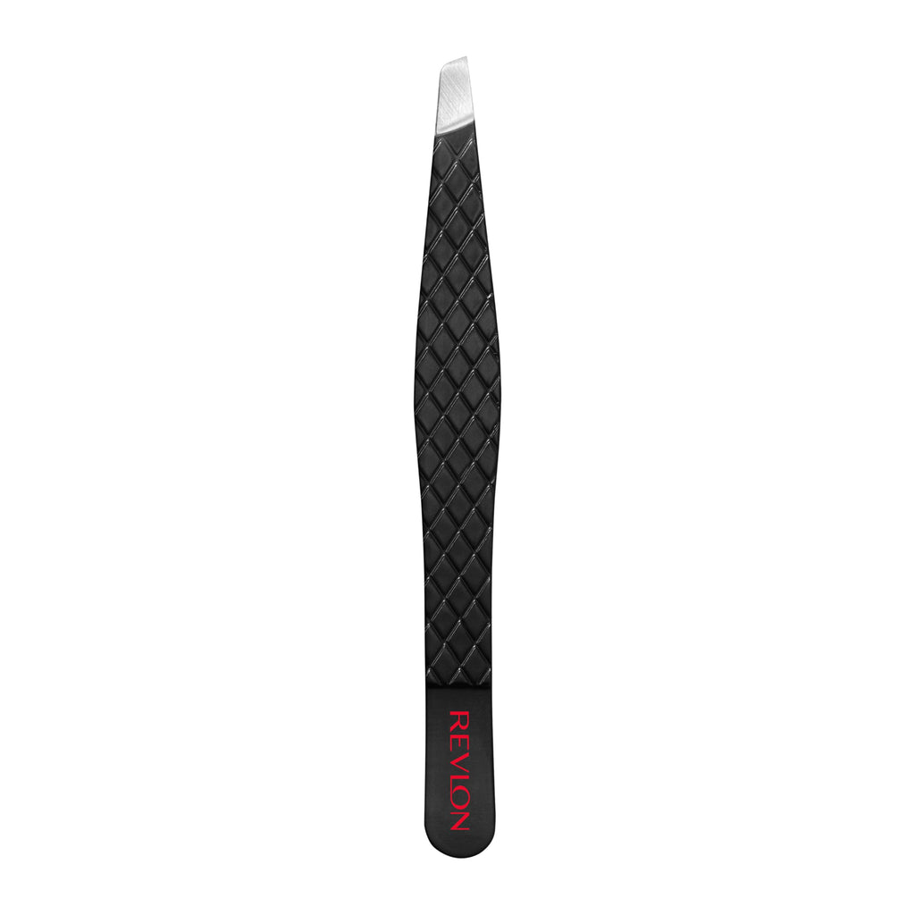 Revlon Expert Slant Tip Tweezer, Black, 1 Count | High precision stainless steel slant tweezer for easy, accurate hair removal.