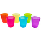 Kids Plastic Dinnerware Set of 6 Multi Color Cups/Tumblers - Reusable, BPA-Free, Dishwasher Safe and Microwaveable
