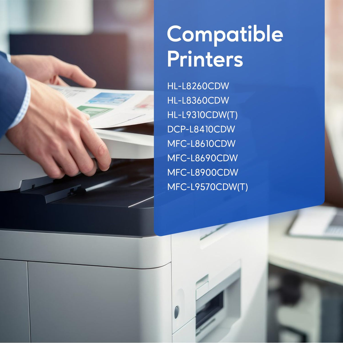 Compatible Toner Cartridge Replacement for Brother TN436 TN 436 TN436BK TN433 TN431for Brother HL-L8360CDW HL-L8260CDW MFC-L8900CDW MFC-L8690CDW Printer (Cyan, Yellow, Magenta, Black, 4 Pack)