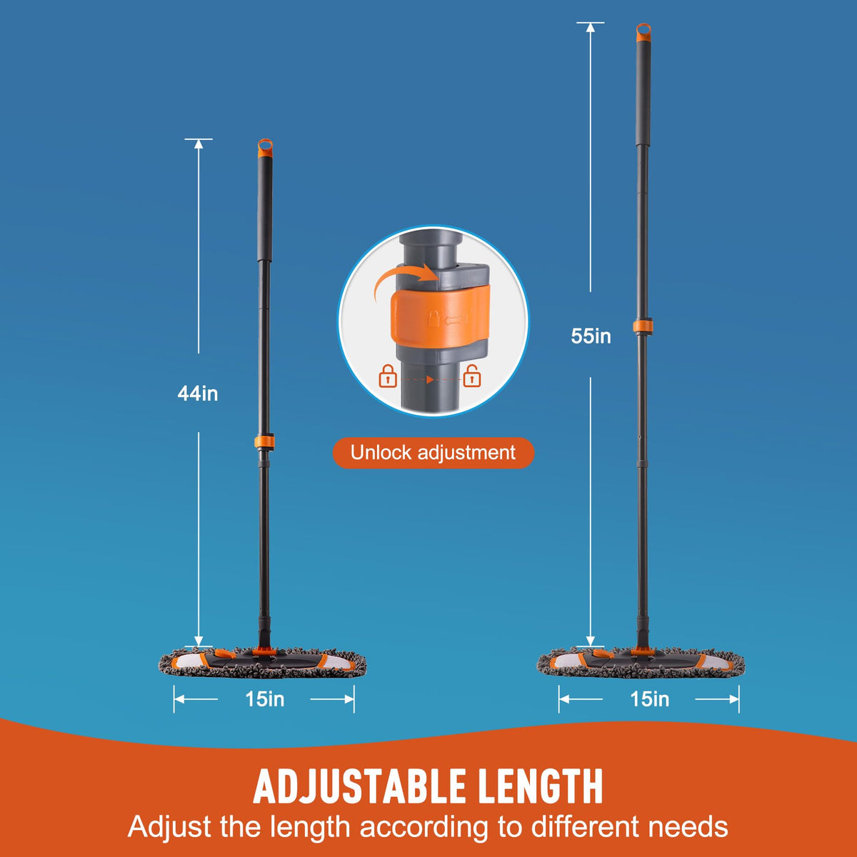 CLEANHOME Mops for Floor Cleaning for Hardwood, Marble, Tile Floor Mopping