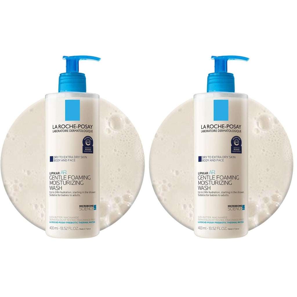 La Roche-Posay Lipikar AP+ Gentle Foaming Moisturizing Wash, Shea Butter + Niacinamide + Glycerin, Moisturizing Body Wash For Dry Skin, National Eczema Association Accepted, Dermatologist Tested