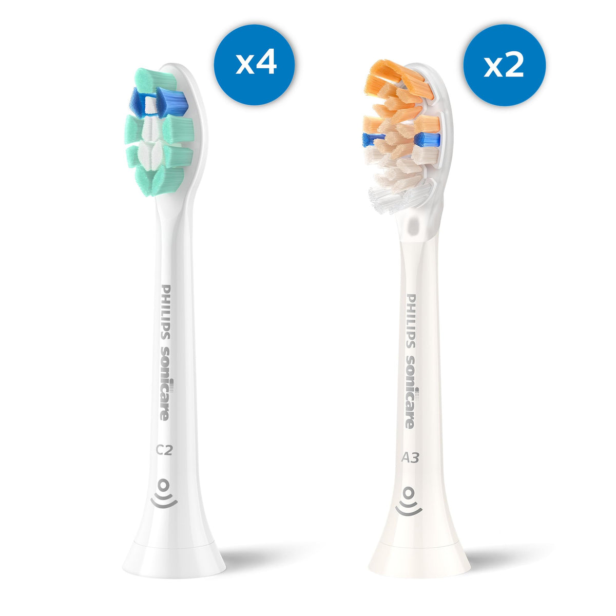 Philips Sonicare Replacement Brush Heads, 6-Pack, 18 Month Supply, White