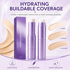 Official Facelove Foundation Stick, Facellove Changing Foundation Stick, 2-in-1 Color-Changing Foundation Stick, Hydrating, Long-Lasting, Lightweight Matte Concealer Foundation Stick