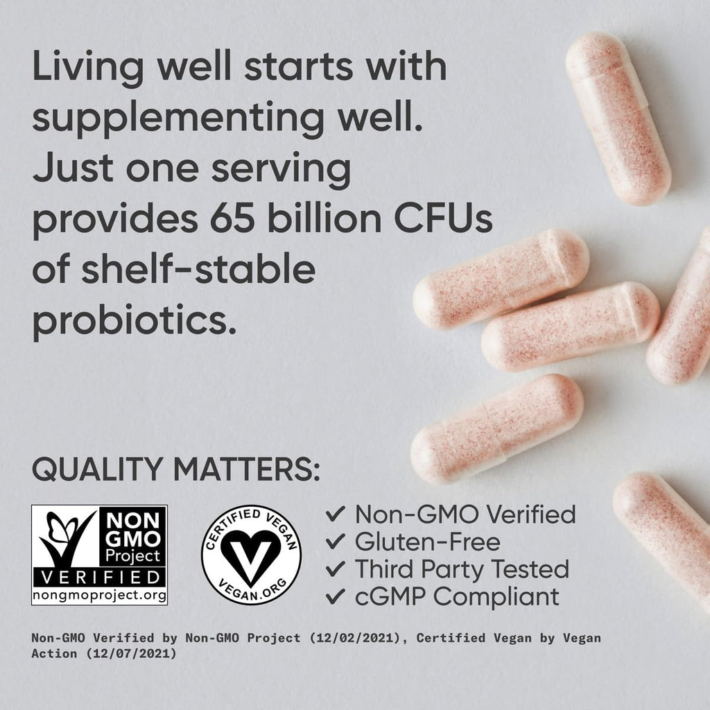 Sports Research® Women's Probiotics 65 Billion CFU w/Prebiotics, 30 Count | Gut Health & Digestive Support, Probiotics for Women w/ Cranberry, Vegan Certified, Non-GMO, Gluten-Free, 30 Servings