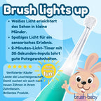 Buy now brush-baby BabySonic Infant and Toddler Electric Toothbrush for Ages 0-3 Years - Smart LED Timer and Gentle Vibration Provide a Fun Brushing Experience - Includes 2 Sensitive Brush Heads (Teal) at indiglob india