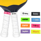 Custom Pickleball Paddle Name Bands, Personalized Silicone Ring Grip, 2 Pcs