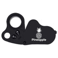 Pineapple 30X 60X Jewelers Loupe Magnifier with Light, Lighted Magnifying Glass Jewelry Loop, Pocket Magnifier for Coins, Jewelry, Plants, Currency, Diamonds, Stamps (Black)
