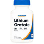Nutricost Lithium Orotate 5mg, 120 Capsules, Veggie Caps, Gluten Free | GMO-Free