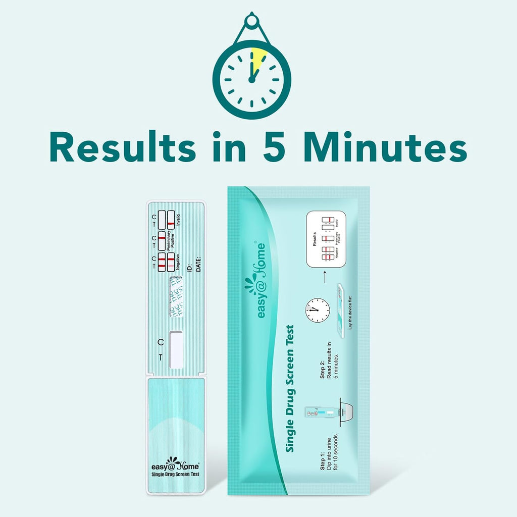 Buy now Easy@Home Marijuana Drug Test Kit for Urine - THC Tests for Home Use (10 Pack), Weed Detox Testing Kits with 50 ng/ml Cutoff Level, #EDTH-114 at indiglob india