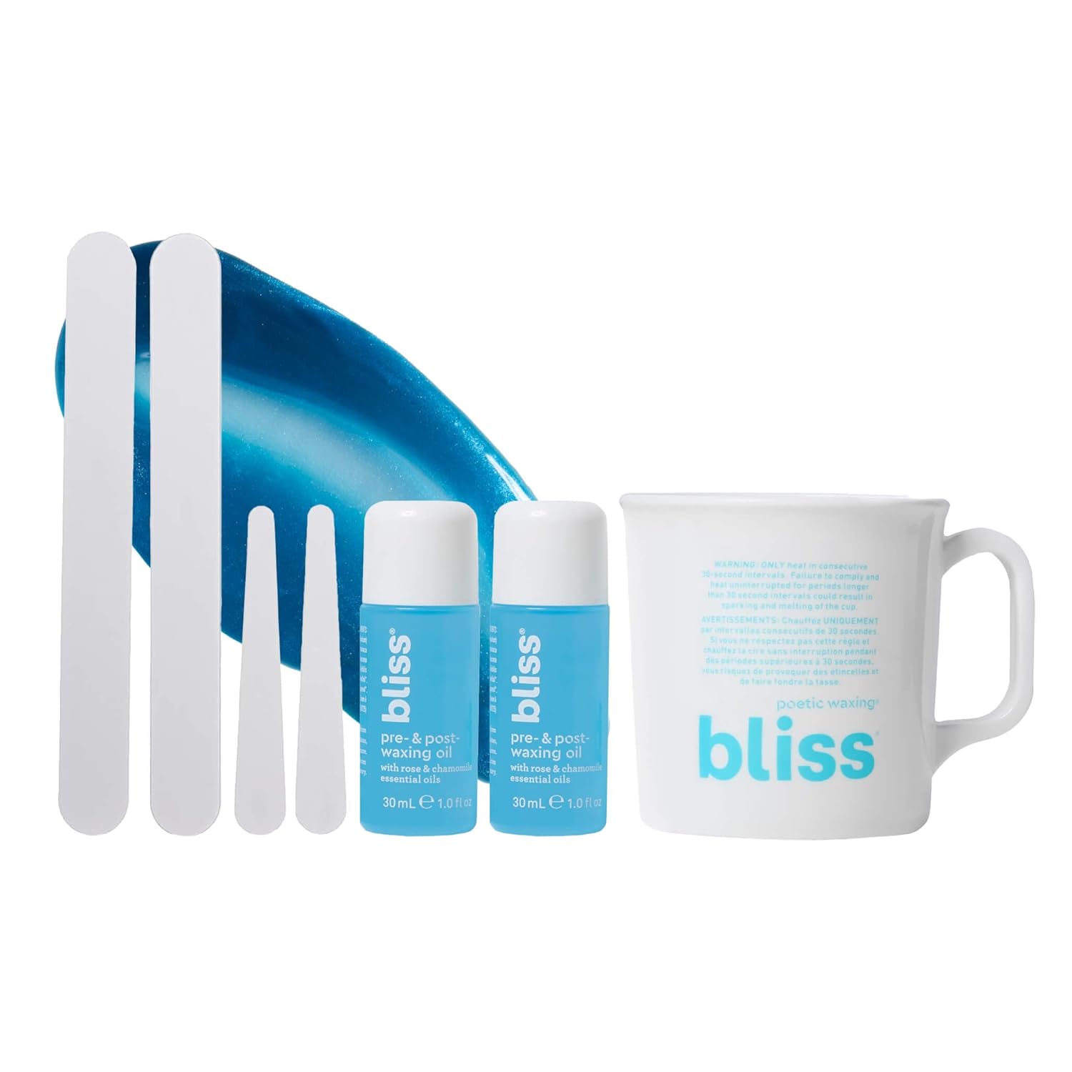 Buy now Bliss Poetic Waxing At Home Wax Kit - 5.3 Fl Oz - Microwavable Stripless Wax Hair Removal Kit - Fragrance Free - Safe for All Skin Types - 6 PC Set Default at indiglob india