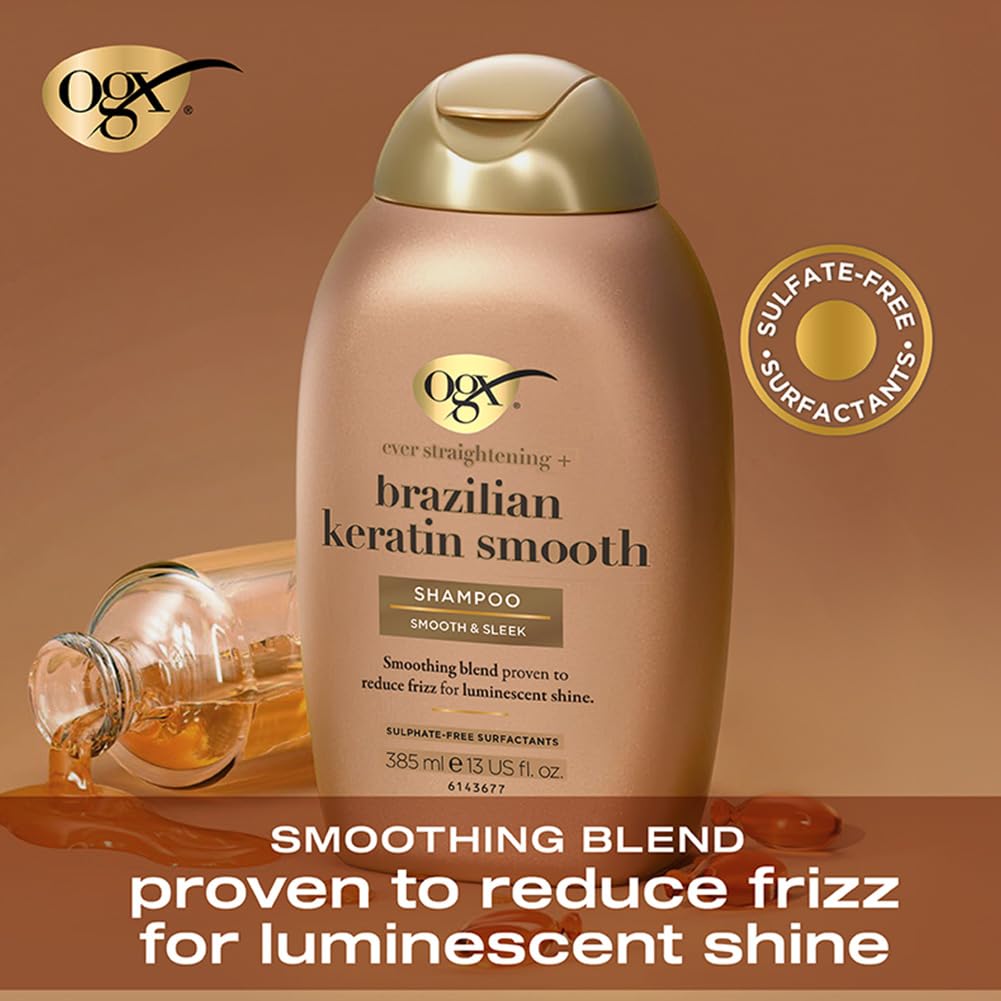 Buy now OGX Ever-Straight Brazillian Keratin Therapy Shampoo, 13 Ounce at indiglob india