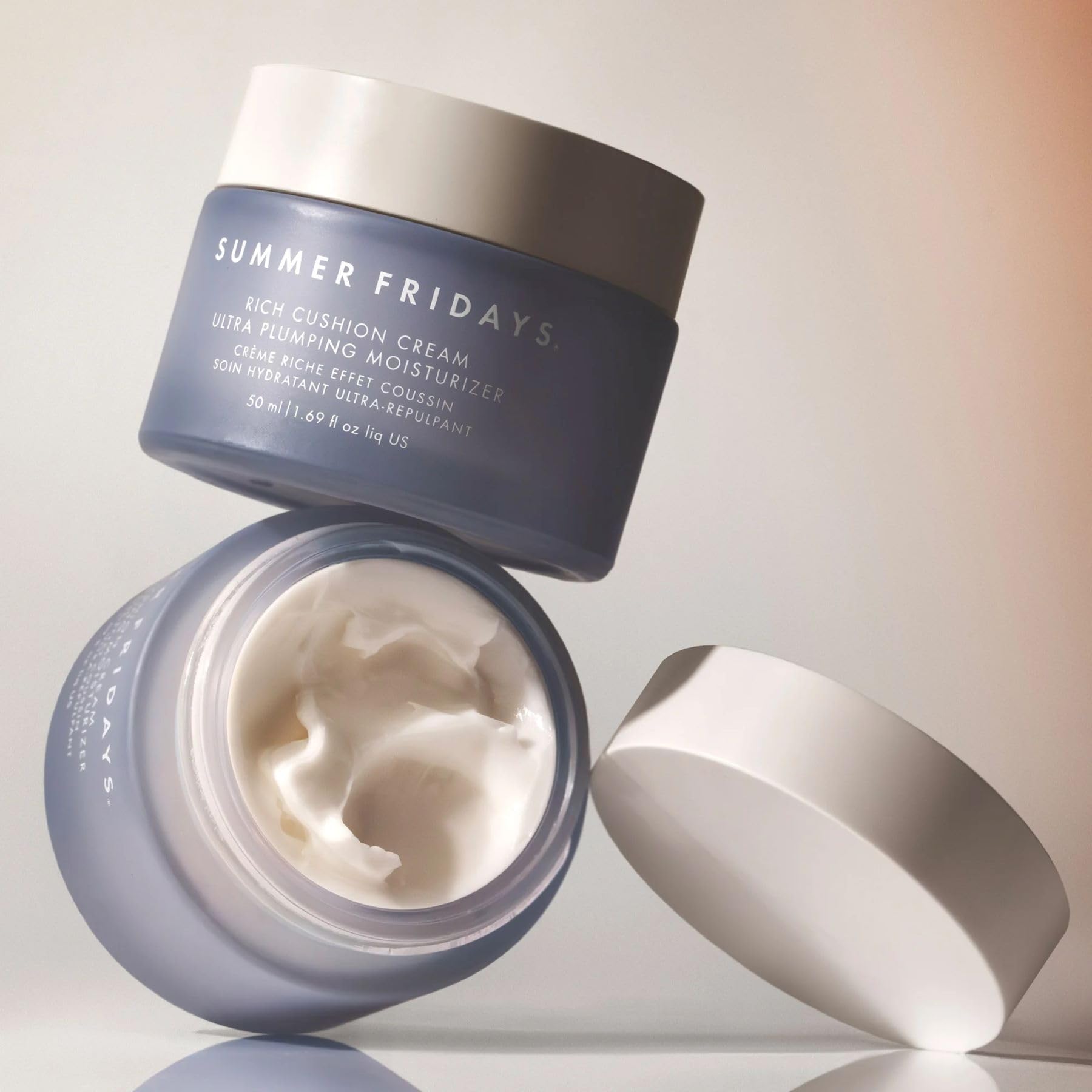 Buy now Summer Fridays Rich Cushion Face Cream - Ultra Plumping Barrier Repair Cream + Makeup Primer - Infuses Skin with Rich Hydration from Glycerin + Squalane - Non-Comedogenic + Fragrance-Free (1.69 Oz) at indiglob india