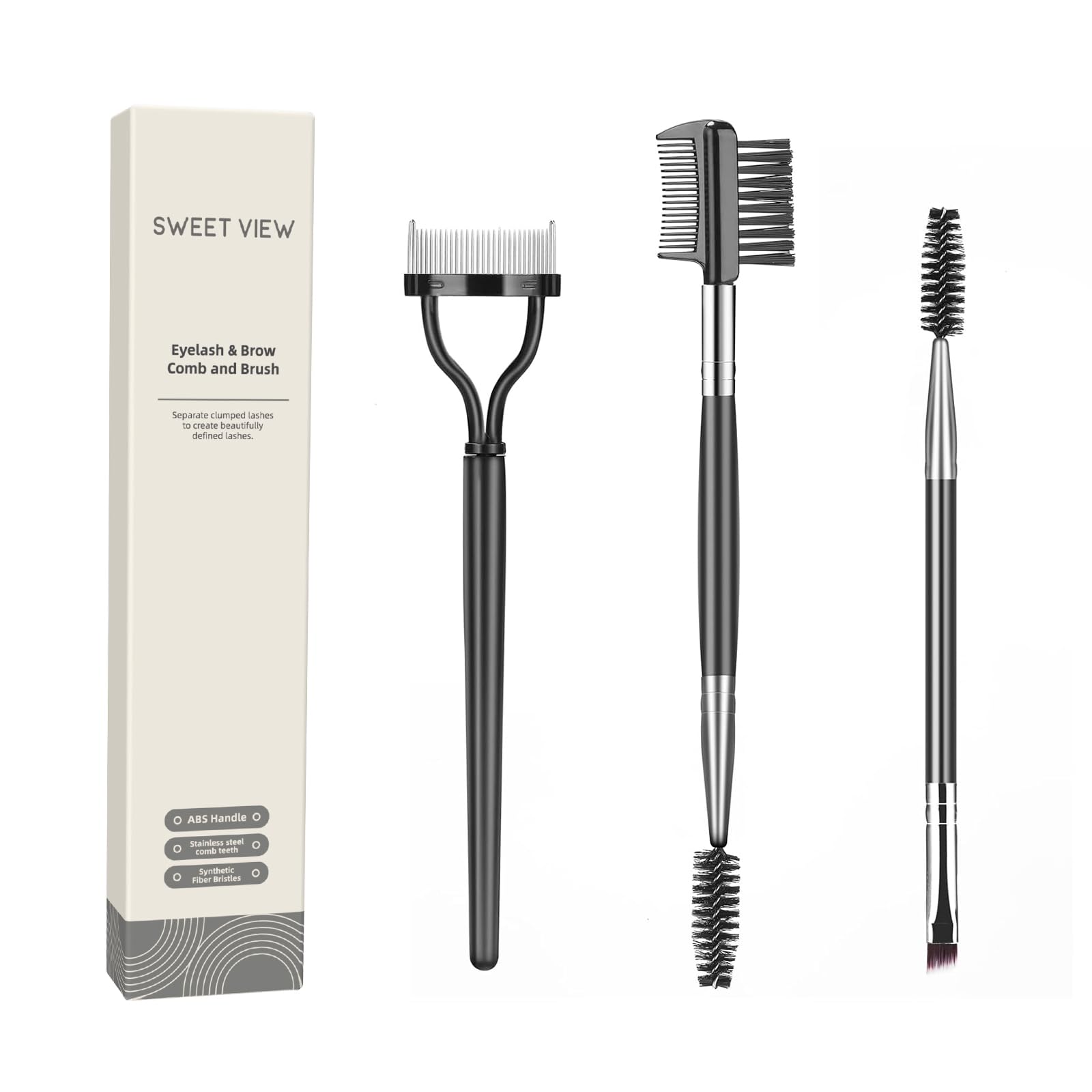 Eyelash Comb Lash Separator Tool Brow Brush | Lash Spoolie Professional Eye Makeup Tools