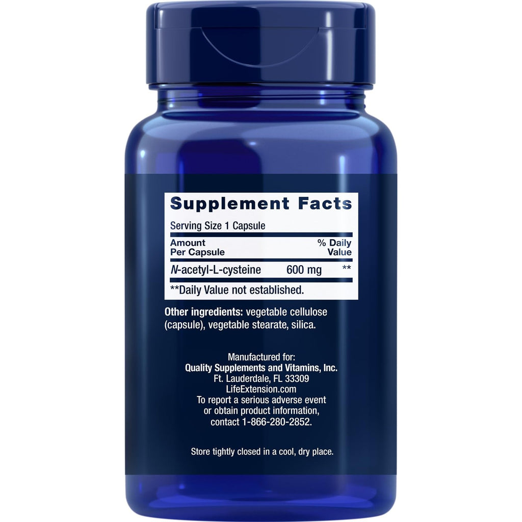 Life Extension N-Acetyl-L-Cysteine (NAC) 600mg, 150 Capsules