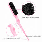 Aigee Slick Back Hair Brush & Edge Brushes and Combs Set,6Pcs in box