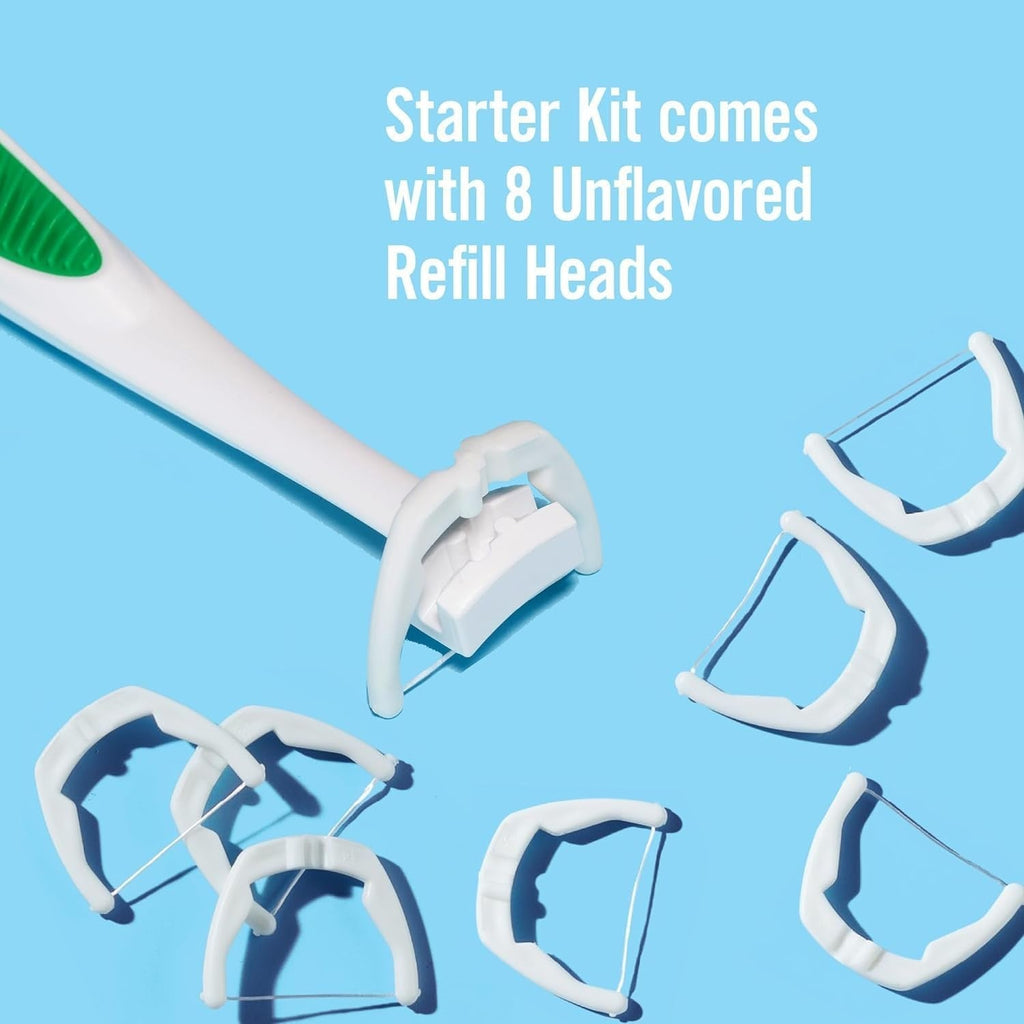 Buy now REACH Ultraclean Access Flosser + 8 Refill Dental Flosser Heads, Oral Care and Hygiene (Pack of 2) at indiglob india