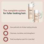 hims Thick Fix Shampoo & Conditioner, Saw Palmetto, Eucalyptus, 6.4 fl oz | Saw Palmetto for Healthy Hair Growth and Thickening, Scalp Cleansing, Vegan, Sulfate-Free, and Cruelty-Free