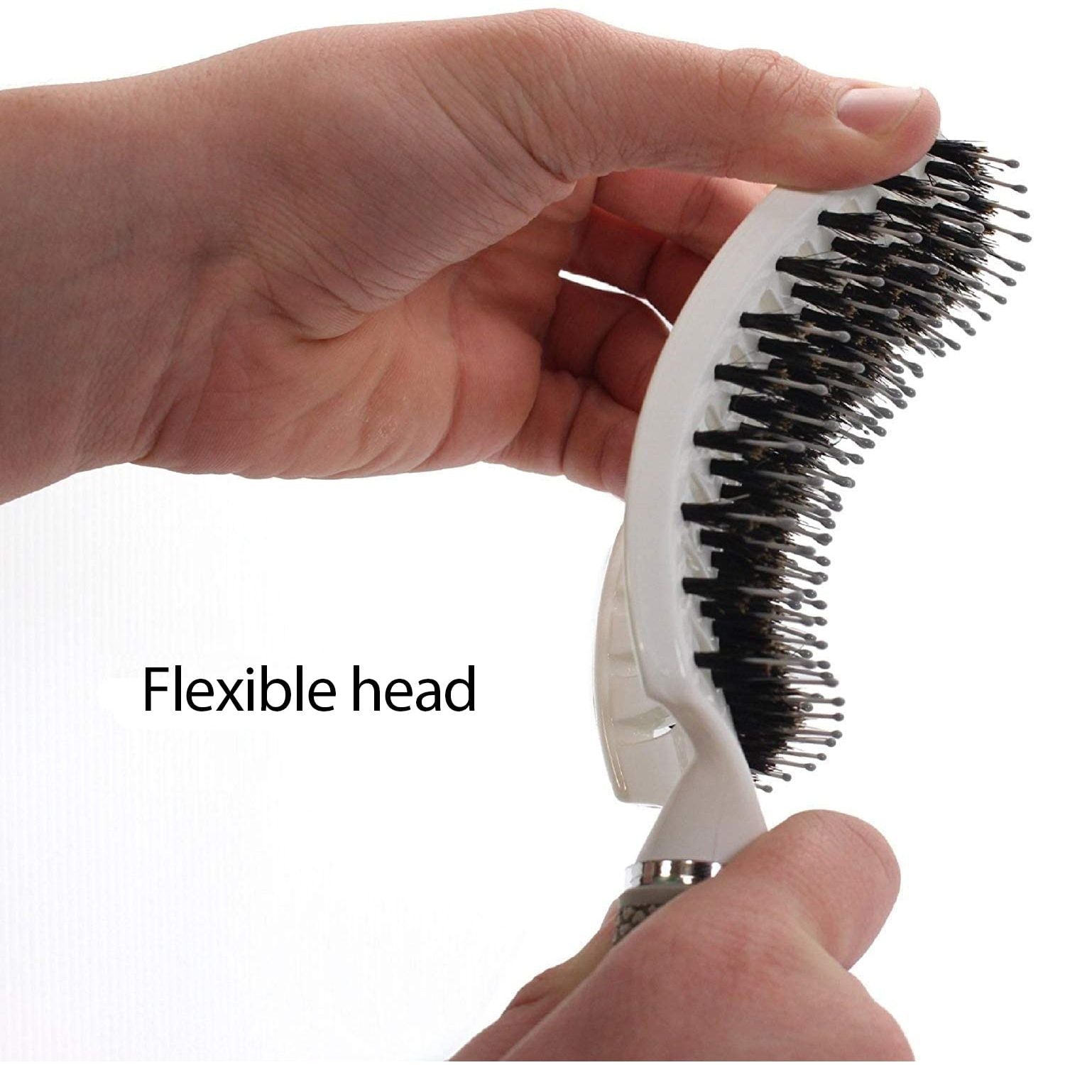 Buy now Boar Bristle Hair Brush set â€“ Curved and Vented for Wet and Dry Detangling Hair Brush for Women Long, Thick, Thin, Curly & Tangled Hair Vent Brush - Stocking Stuffers Gift kit at indiglob india