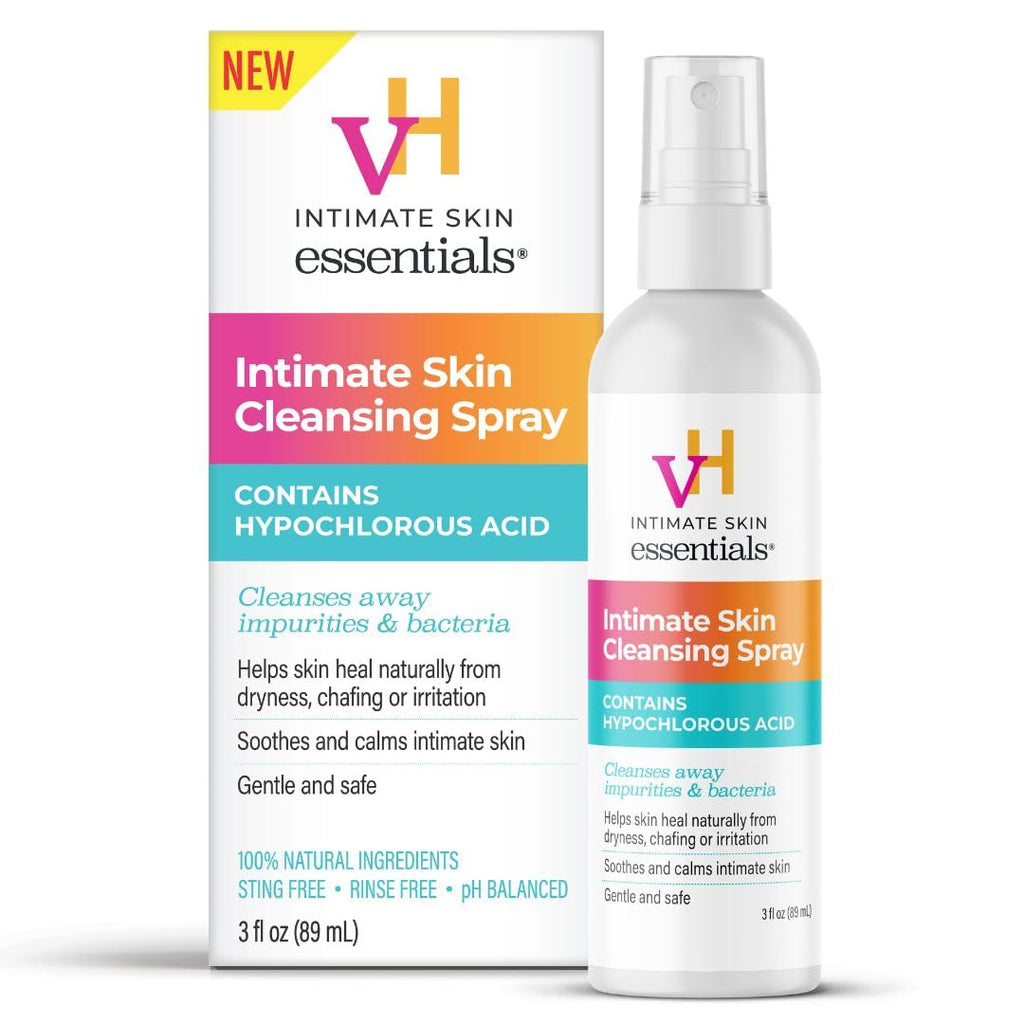vH Essentials Intimate Cleansing Spray, with Hypochlorous Acid, 3 fl oz