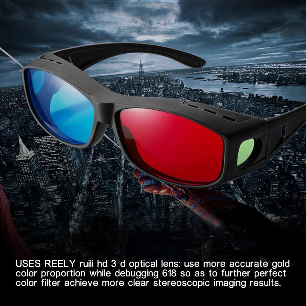 Buy now BIAL Red-blue 3D Glasses/Cyan Anaglyph Simple style 3D Glasses 3D movie game-Extra Upgrade Style at indiglob india