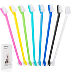 Newday Dog Toothbrush Set of 8 - Dual Headed, Dental Hygiene Convenient Soft Toothbrush to Clean pet Teeth, Dog Tooth Brushes for Small to Large Dogs, Cats, and Most Pets, Teeth Brush in Bulk