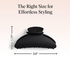 Buy now Kitsch Medium Claw Clips for Women - Strong Hold & Stylish Glossy Puffy Design Hair Accessories | Half-Up or Full Updos | Ideal Gifts for Women - 2pc Set, Black & Tort at indiglob india