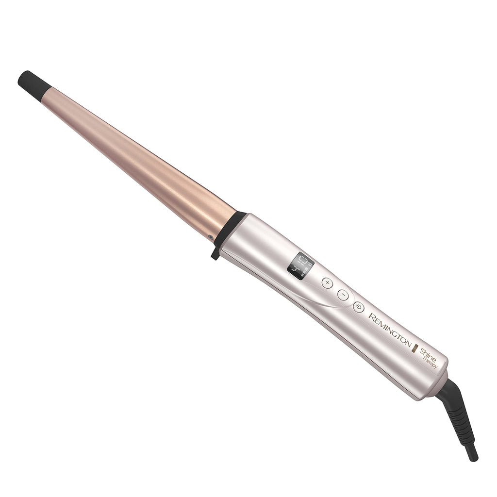 Remington Shine Therapy Curling Wand, 1 Inch, Argan Oil & Keratin | Argan Oil and Keratin infused, Straight Barrel for Loose Waves, Includes Heat Glove, Ceramic Technology for Smooth Shine