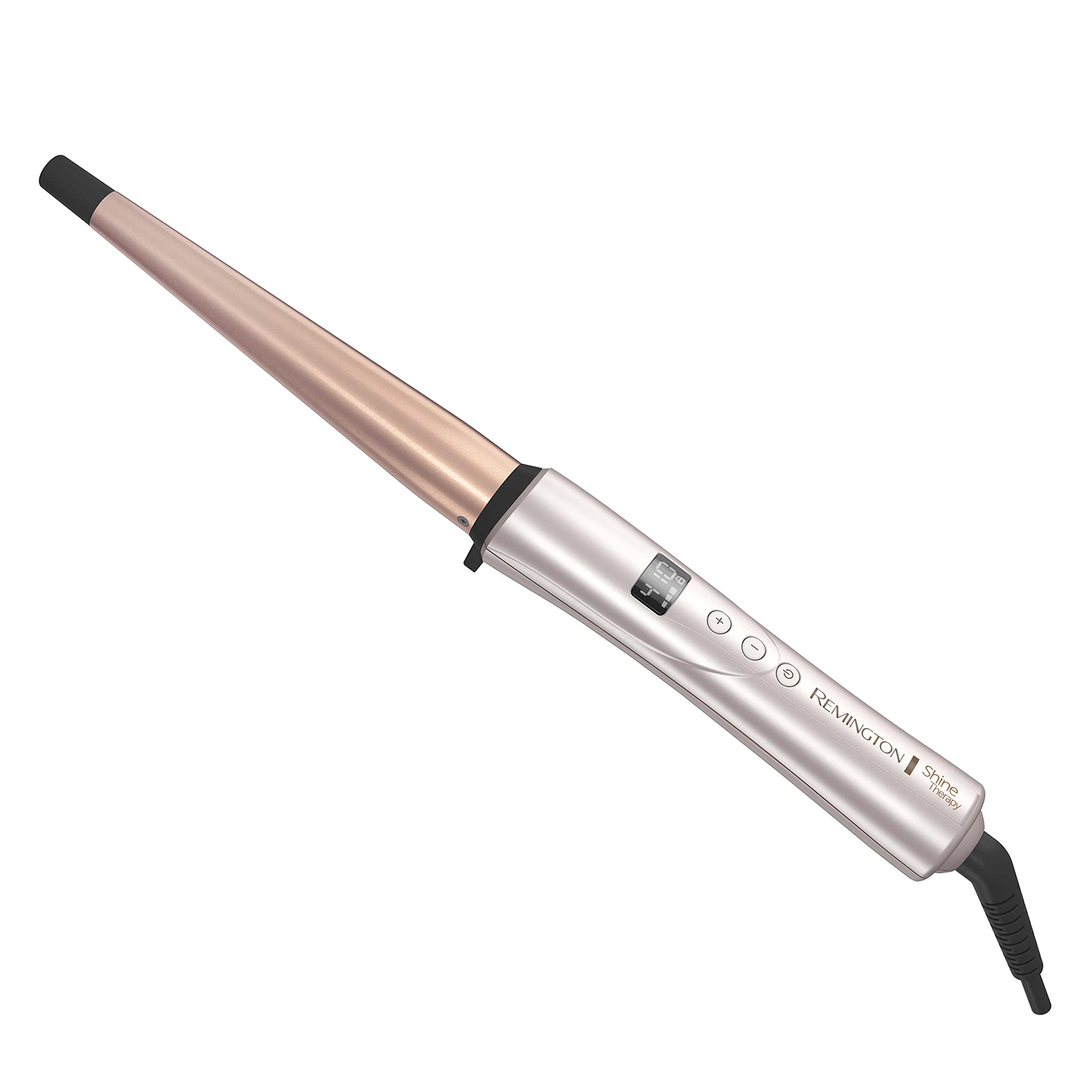 Remington Shine Therapy Curling Wand, 1 Inch, Argan Oil & Keratin | Argan Oil and Keratin infused, Straight Barrel for Loose Waves, Includes Heat Glove, Ceramic Technology for Smooth Shine
