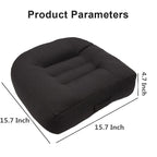 Nine River Car Booster Seat Cushion Raise The Height for Short People Driving Hip (Tailbone) and Lower Cack Fatigue Relief Suitable for Trucks, Cars, SUVs, Office Chairs, Wheelchairs (Pure Black)