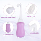 Peri Bottle for Postpartum Care for Perineal Recovery and Cleansing After Birth 12.7 OZ Color: Purple