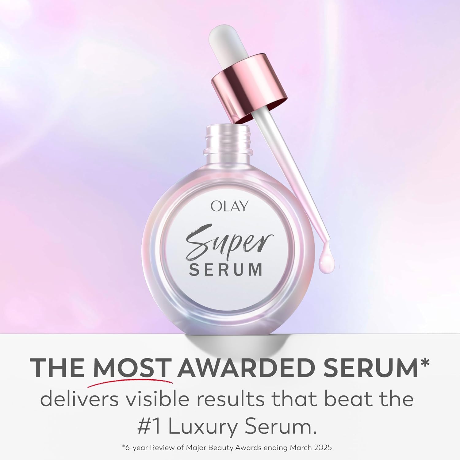 Olay Super Serum - Glow Serum for Face - Activated Niacinamide, Vitamin C & E, Collagen Peptide, AHA - 5-in-1 Benefits - Brightens, Hydrates, Smooths, Firms, Evens Tone, Proactive Anti-Aging, 1.0 Oz