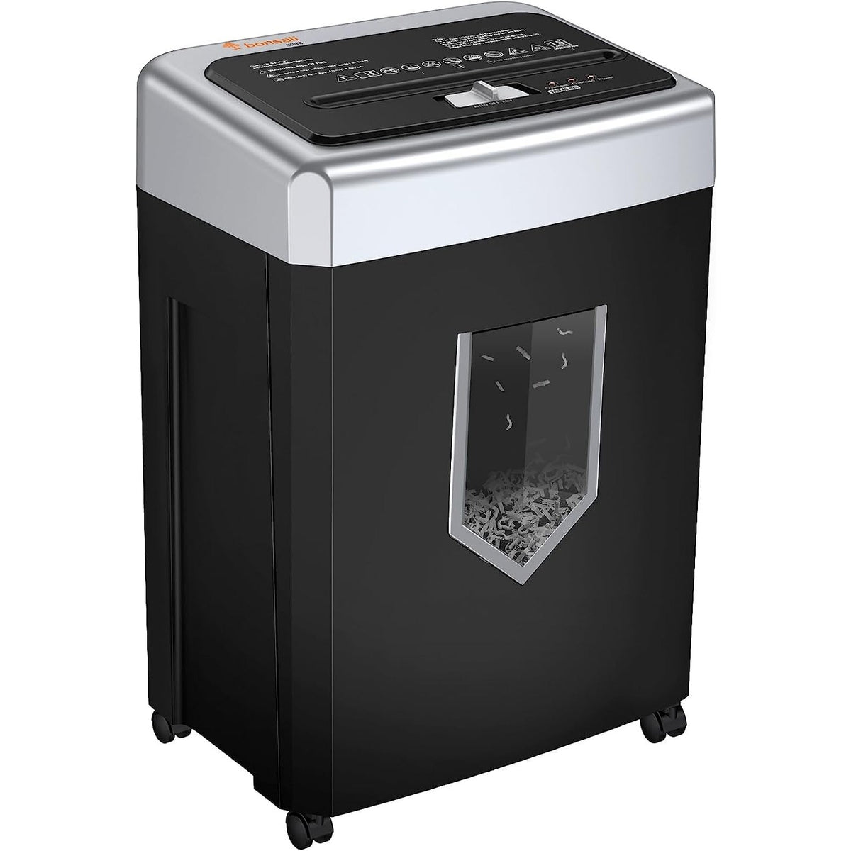 Bonsaii 15-Sheet Cross-Cut 40-Min Heavy Duty Paper Shredder for Home Office