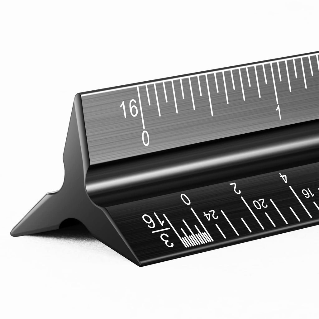 Engineering Architectural Scale Ruler for Blueprints, Metric Metal Ruler
