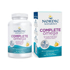 Nordic Naturals Complete Omega-3, w/EPA, DHA, & GLA, Lemon - 120 Softgels | 565mg Omega-3 per serving. Supports healthy skin, cognition & positive mood. Non-GMO. 60 servings per bottle.