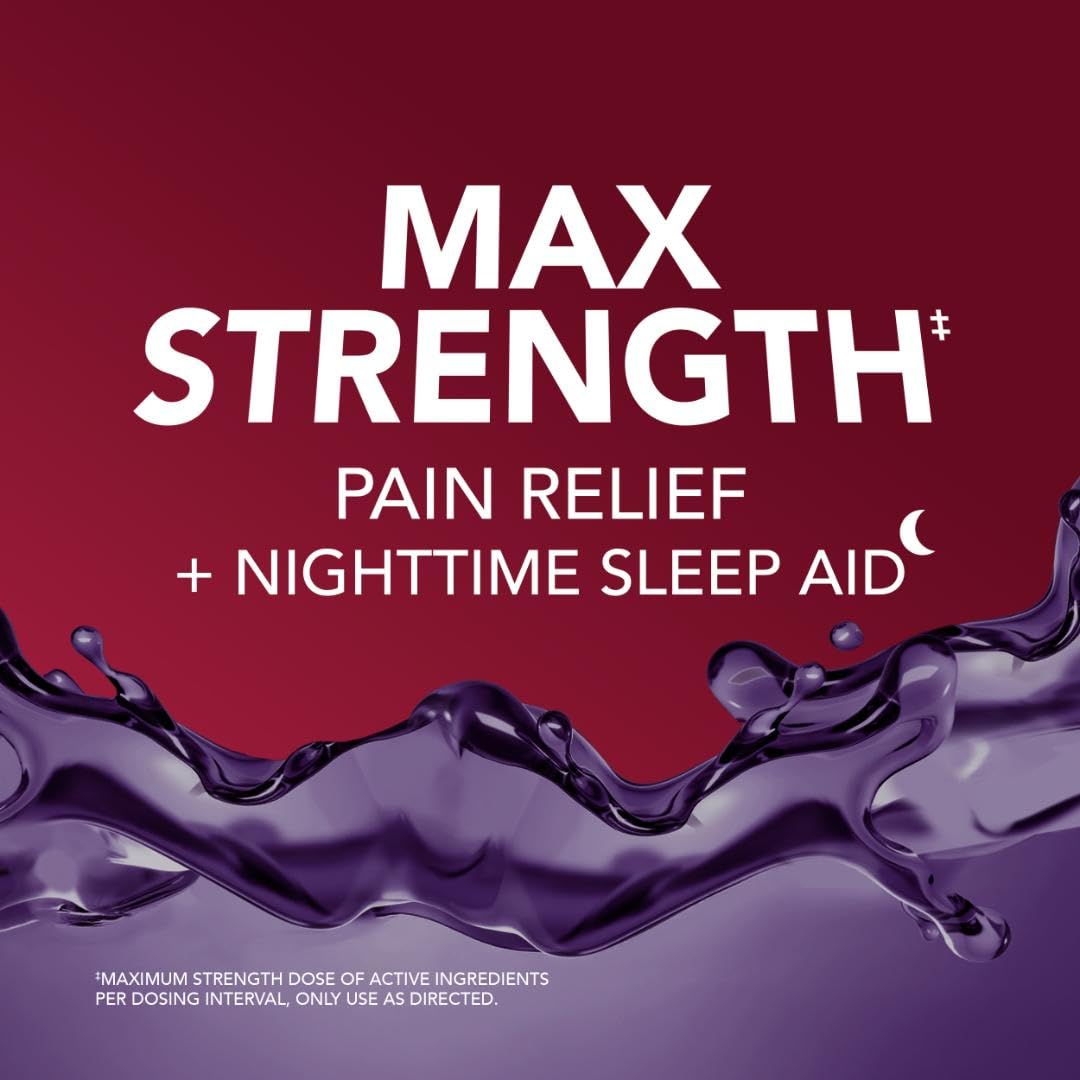 Buy now Vicks PainQuil Pain Relief Acetaminophen 1000mg Max Strength Adult Pain Reliever Liquid 12oz, Backache Headache Relief, 1 Nighttime Pain Reliever + Sleep Aid at indiglob india