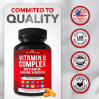Divine Bounty Vitamin B Complex, All B Vitamins in One Capsule, 90 Count | Super B Complex Vitamins B1 B2 B3 B5 B6 B7 B9 B12 for Men & Women, Supports Healthy Energy Metabolism, Vegetarian Capsules