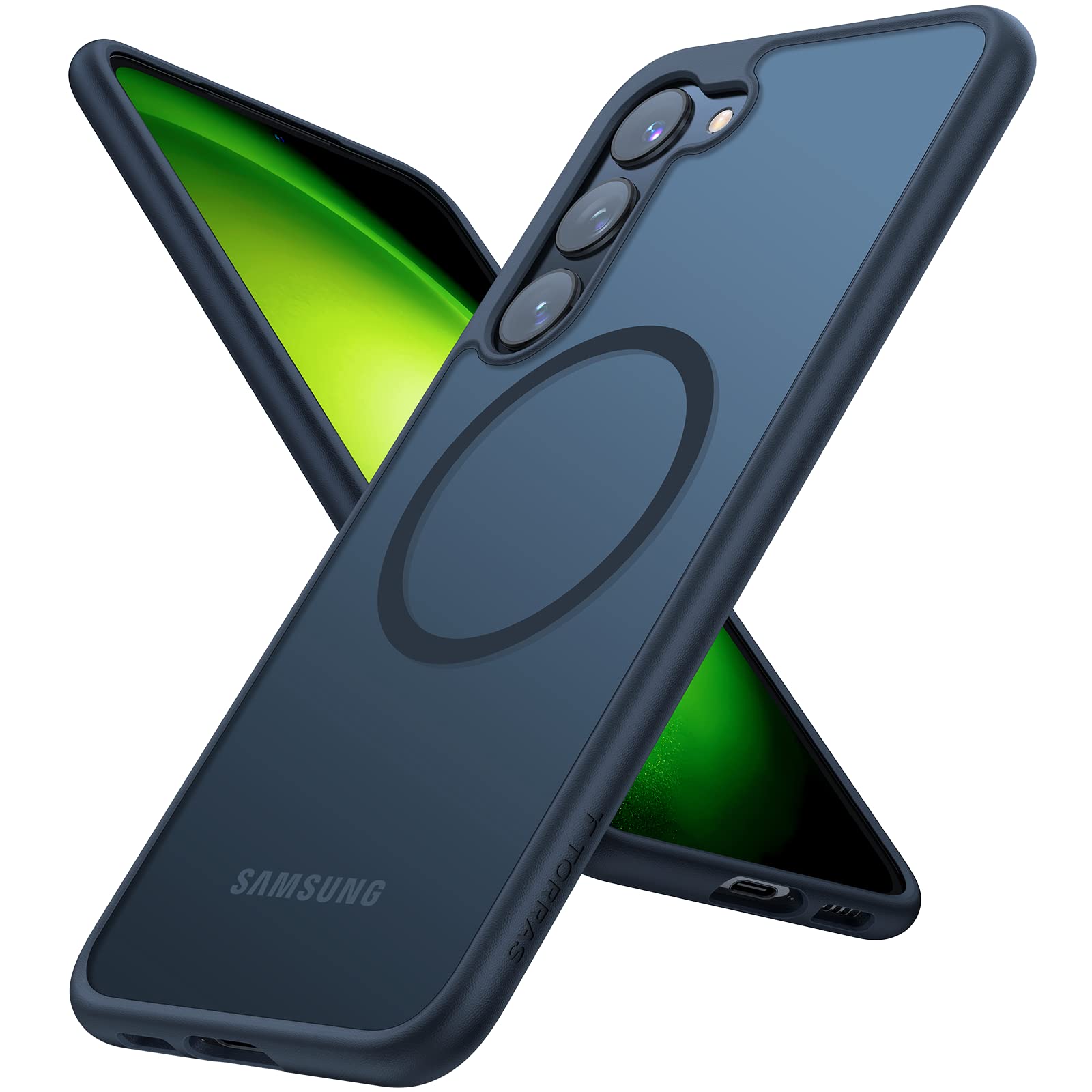 Buy now TORRAS Magnetic Shockproof for Samsung Galaxy S23 Ultra Case, Fit for MagSafe, 4X Military Grade Protection, Translucent Slim Case for Samsung S23 Ultra Case Anti-Fingerprint Anti-Scratch, Black Black S23 6.2" at indiglob india